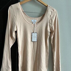 Petite Plume Pima Cotton Pointelle LS top